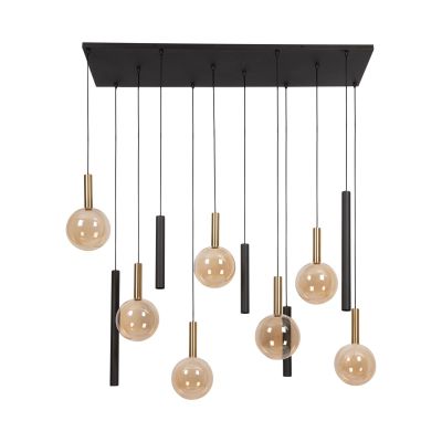 Lucide JOSIANE - Pendant light - 7xG9 - Black - Vibes